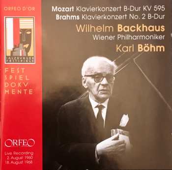 Album Johannes Brahms: Mozart Klavierkonzert No. 27 B-Dur KV 595, Brahms Klavierkonzert No. 2 B-Dur Op. 83 
