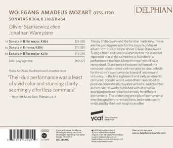 CD Wolfgang Amadeus Mozart: Mozart Violin Sonatas K304 K378 K454  