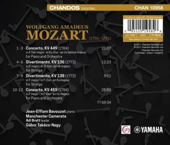 CD Wolfgang Amadeus Mozart: Piano Concerto In E Flat Major, KV 449; Piano Concerto In F Major, KV 459; Divertimento In D Major, KV 136; Divertimento In F Major, KV 138