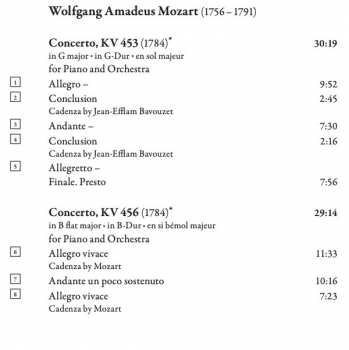 CD Wolfgang Amadeus Mozart: Piano Concerto In G Major, Kv 453; Piano Concerto In B Flat Major, Kv 456; Divertimento In B Flat Major, Kv 137 