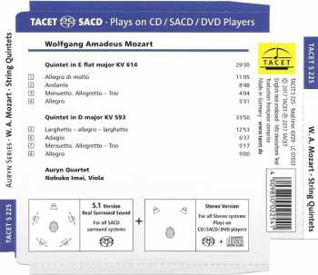 SACD Wolfgang Amadeus Mozart: Quintet In E Flat Major KV 614; Quintet In D Major KV 593
