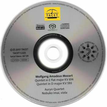 SACD Wolfgang Amadeus Mozart: Quintet In E Flat Major KV 614; Quintet In D Major KV 593