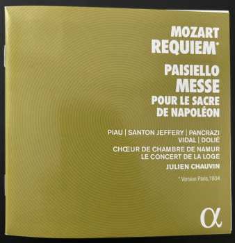 CD Wolfgang Amadeus Mozart: Requiem / Messe Pour Le Sacre De Napoléon