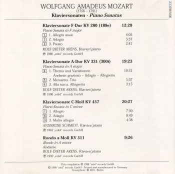 CD Wolfgang Amadeus Mozart: Piano Sonatas KV 280 - KV 331 - KV 457 - Rondo KV 511