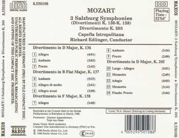CD Wolfgang Amadeus Mozart: Salzburg Symphonies / Divertimento K. 205