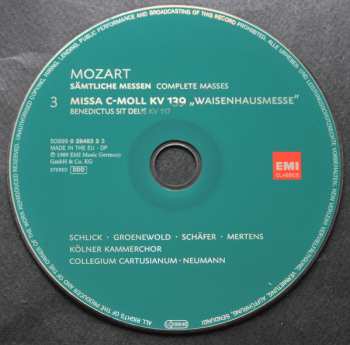 10CD/Doos Wolfgang Amadeus Mozart: Sämtliche Messen