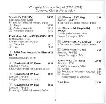 CD Wolfgang Amadeus Mozart: Complete Clavier Works = Sämtliche Klavierwerke Vol. 4