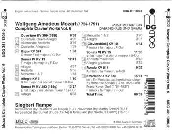 CD Wolfgang Amadeus Mozart: Complete Clavier Works = Sämtliche Klavierwerke Vol. 6