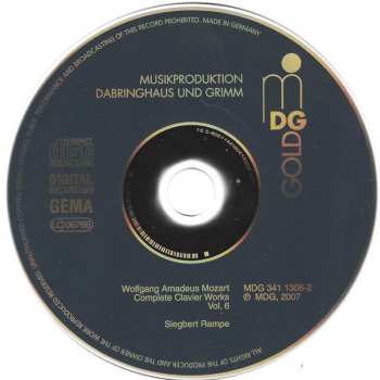 CD Wolfgang Amadeus Mozart: Complete Clavier Works = Sämtliche Klavierwerke Vol. 6