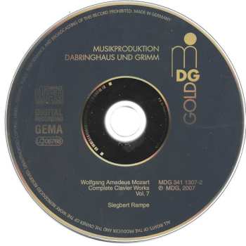 CD Wolfgang Amadeus Mozart: Complete Clavier Works = Sämtliche Klavierwerke Vol. 7