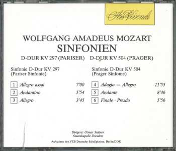 CD Wolfgang Amadeus Mozart:  Symphonie No. 31 D-dur KV 297 (Pariser Symphonie) / Symphonie No. 38 D-dur KV 504 (Prager Symphonie)