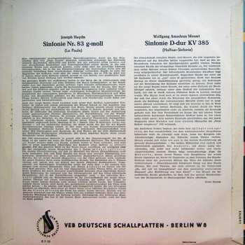 LP Wolfgang Amadeus Mozart: Sinfonie D-dur KV 385 (Haffner-Sinfonie) / Sinfonie Nr. 83 G-moll (La Poule)