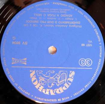 LP Wolfgang Amadeus Mozart: Malá Noční Hudba / Divertimento D Dur / Adagio A Fuga C Moll 