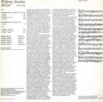 LP Wolfgang Amadeus Mozart: Streichquintett C-moll KV 406 / Streichquintett G-moll KV 516