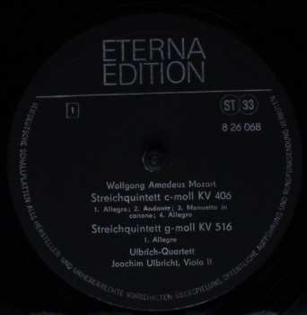 LP Wolfgang Amadeus Mozart: Streichquintett C-moll KV 406 / Streichquintett G-moll KV 516