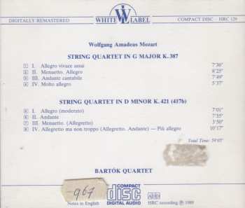CD Wolfgang Amadeus Mozart: String Quartets