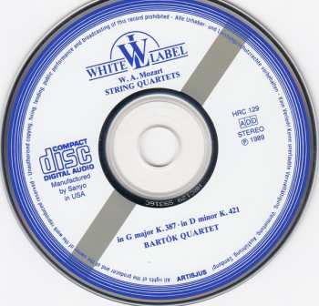 CD Wolfgang Amadeus Mozart: String Quartets