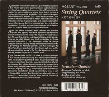 CD Wolfgang Amadeus Mozart: String Quartets K.157, 458 & 589