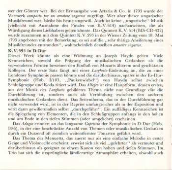 CD Wolfgang Amadeus Mozart: String Quintet In C Major, K.V. 515 / String Quintet In D Major, K.V. 593