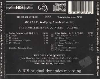 CD Wolfgang Amadeus Mozart: String Quintet In C Major, K.V. 515 / String Quintet In D Major, K.V. 593