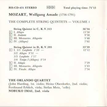 CD Wolfgang Amadeus Mozart: String Quintet In C Major, K.V. 515 / String Quintet In D Major, K.V. 593