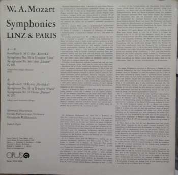 LP Wolfgang Amadeus Mozart: Symphonies Linz & Paris (74 1)