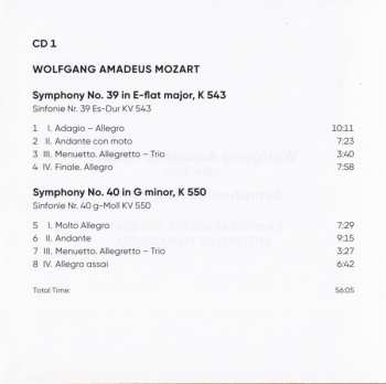 2CD Wolfgang Amadeus Mozart: Symphonies N° 39–41