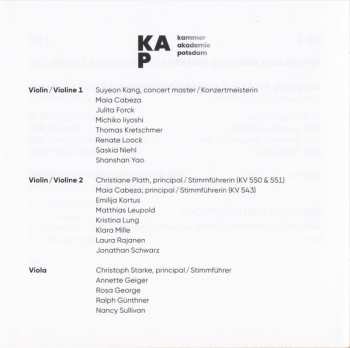 2CD Wolfgang Amadeus Mozart: Symphonies N° 39–41