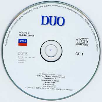 2CD Wolfgang Amadeus Mozart: The Great Piano Concertos Vol. 1