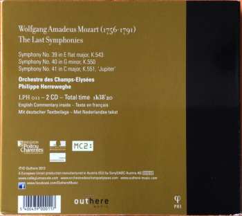 2CD Wolfgang Amadeus Mozart: The Last Symphonies