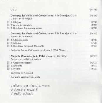 2CD Wolfgang Amadeus Mozart: The Violin Concertos | Sinfonia Concertante