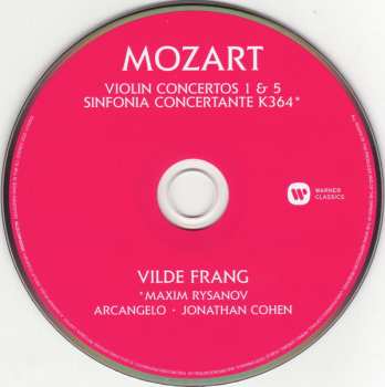 CD Wolfgang Amadeus Mozart: Violin Concertos 1 & 5 • Sinfonia Concertante