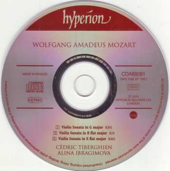 2CD Wolfgang Amadeus Mozart: Violin Sonatas K10, 14, 30, 301, 304, 379