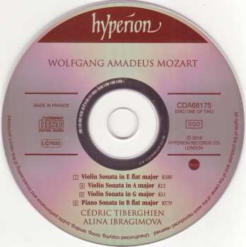 2CD Wolfgang Amadeus Mozart: Violin Sonatas K11, 12, 302, 359, 380, 526, 570