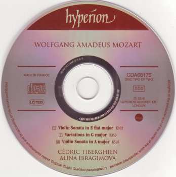 2CD Wolfgang Amadeus Mozart: Violin Sonatas K11, 12, 302, 359, 380, 526, 570