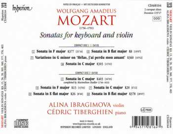 2CD Wolfgang Amadeus Mozart: Violin Sonatas K8, 13, 26, 28, 303, 360, 377, 378, 403