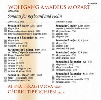2CD Wolfgang Amadeus Mozart: Violin Sonatas K8, 13, 26, 28, 303, 360, 377, 378, 403