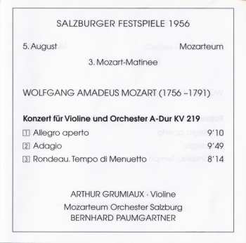 2CD/Doos Arthur Grumiaux: Violinkonzert A-Dur KV 219