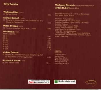 CD Wolfgang Dimetrik: Titty Twister - Accordion Meets Viola