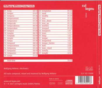 CD Wolfgang Mitterer: Temp Tracks