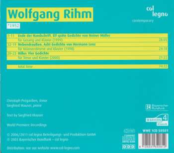 CD Wolfgang Rihm: 3 Liederzyklen