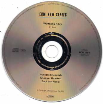 CD Wolfgang Rihm: Et Lux