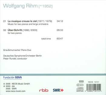 CD Wolfgang Rihm: Le Musique Creuse Le Ciel
