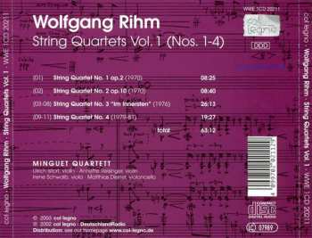 CD Wolfgang Rihm: String Quartets Vol. 1 (Nos. 1-4)