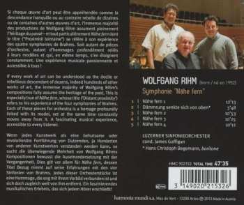 CD Wolfgang Rihm: Symphonie "Nähe Fern" 