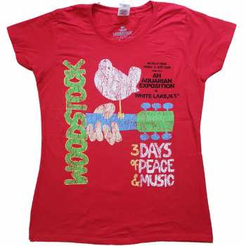 Merch Woodstock: Dames T-shirt Vintage Classic Poster