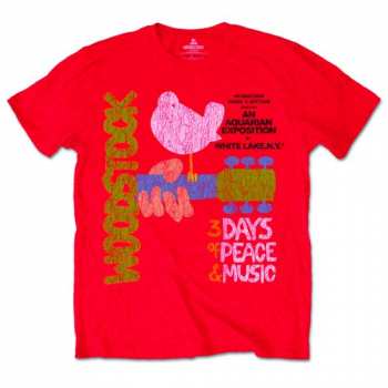 Merch Woodstock: T-shirt Classic Vintage Poster 