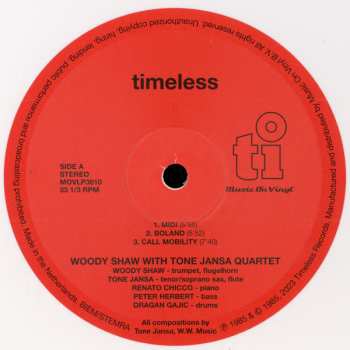 LP Woody Shaw: Woody Shaw With Tone Jansa Quartet CLR | LTD | NUM