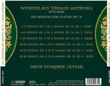 CD Wenzeslaus Matiegka: Six Sonatas, Op. 31