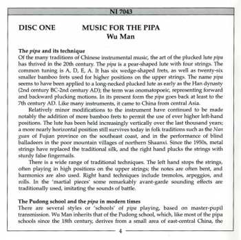 2CD Wu Man: Chinese Traditional & Contemporary Music For Pipa And Ensemble